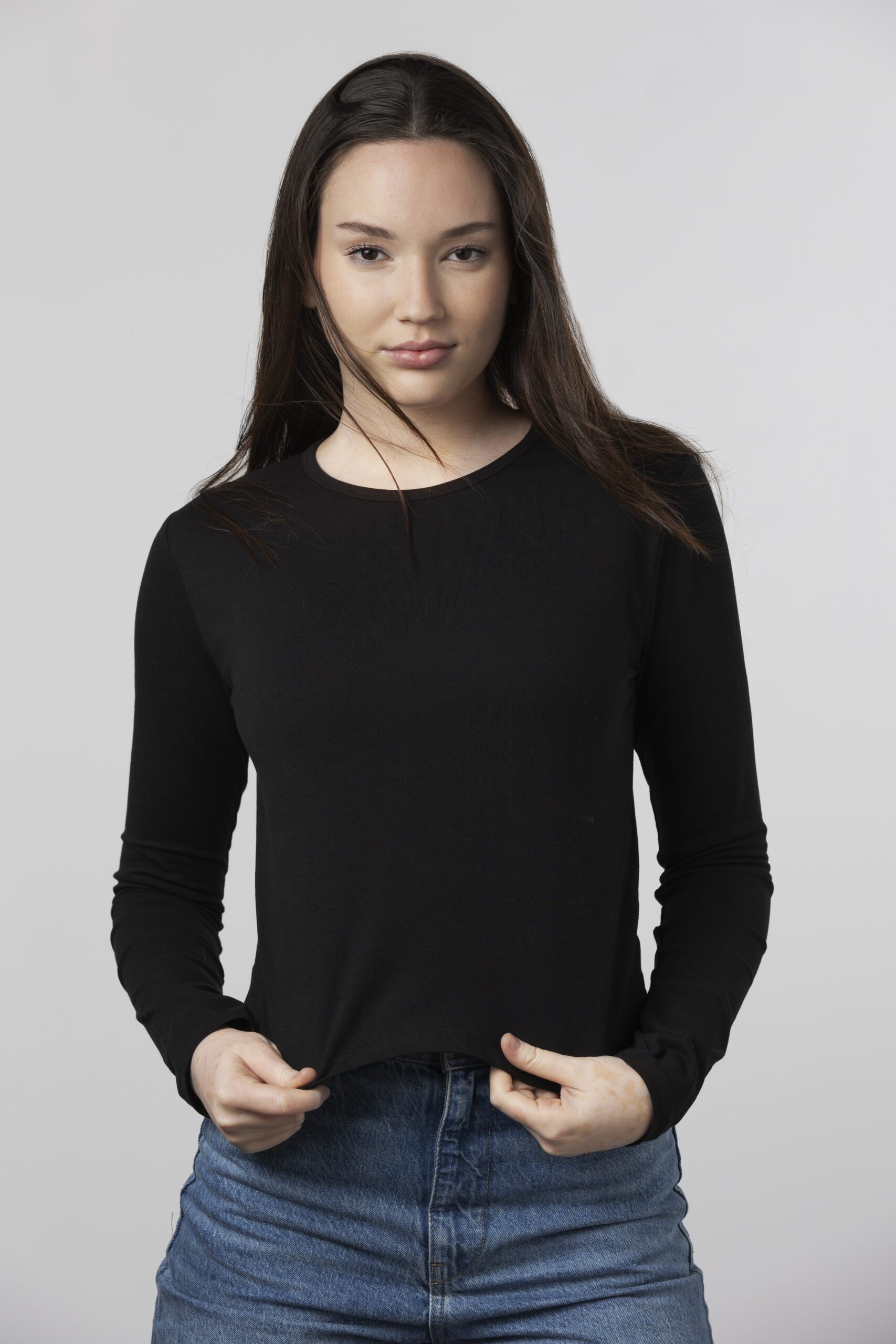 Discover an array of women's full sleeve t-shirts and sweatshirts in a spectrum of colors and trendy designs, thoughtfully presented by Pathanjali Knitwear.